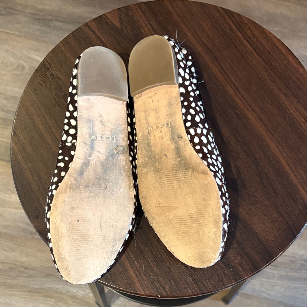 J. Crew Brown and Cream Spotted Loafers - Picture 4 of 6